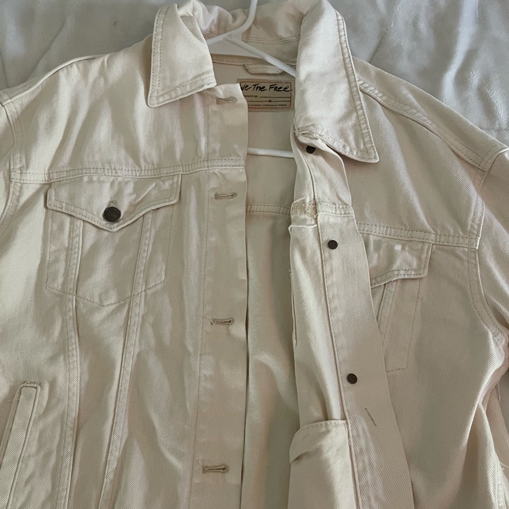 Free People Jolene Trucker Denim Jacket